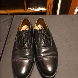 Peal and Company For Brooks Brothers Black Leather Captoe Shoe Size 11 D